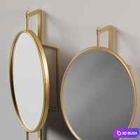 Oval Wall Mirror by Everly Quinn 3D Model Vray, Corona