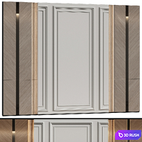 Wall panels in modern classic style 7 3D Model Vray, Corona