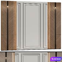 Wall panels in modern classic style 7 3D Model Vray, Corona