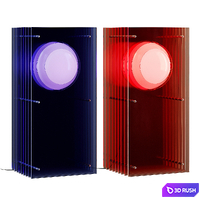 Bang Lop Small Rectangle Table Lamp 3D Model Vray, Corona