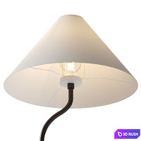 Zigzag Table Lamp - West Elm 3D Model Vray, Corona