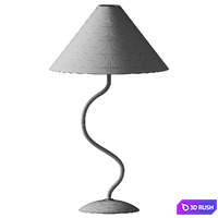 Zigzag Table Lamp - West Elm 3D Model Vray, Corona