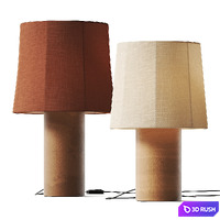 Claude Sonora Linen Table Lamp 3D Model Vray, Corona