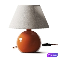 Zara Home Terracotta Colored Table Lamp 3D Model Vray, Corona