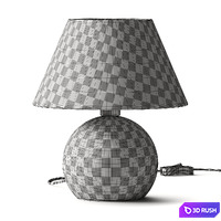 Zara Home Terracotta Colored Table Lamp 3D Model Vray, Corona