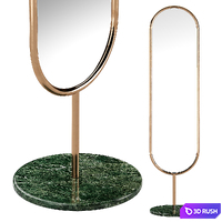 Marshmallow Floor Mirror 3D Model Corona
