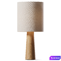 Ava Blush  Natural Table Lamp 3D Model Corona