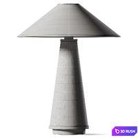 Linden Table Lamp Cream 3D Model Corona