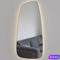Edgar Extra illuminated shaped mirror 3D Model Vray, Corona