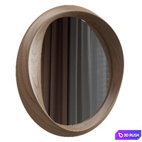 Modern round mirror 3D Model Vray, Corona