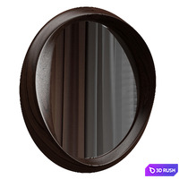 Modern round mirror 3D Model Vray, Corona