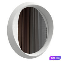 Modern round mirror 3D Model Vray, Corona