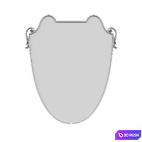 Gio Ponti vintage mirror 3D Model Corona