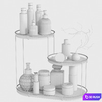 Set of cosmetics for the bathroom or beauty salon 100 3D Model Corona