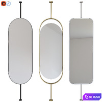 Mirror on the bar 3D Model Vray, Corona