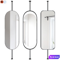 Mirror on the bar 3D Model Vray, Corona