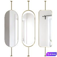 Mirror on the bar 3D Model Vray, Corona