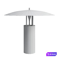 Luna lamp table light 3D Model Vray, Corona