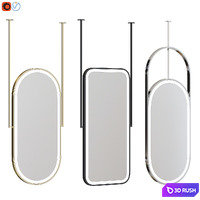 Mirror on the bar 3D Model Vray, Corona