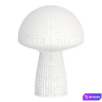 White Porcini Mushroom Table Lamp 3D Model Vray, Corona