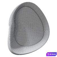 Asymmetric Mirror 3D Model Vray, Corona