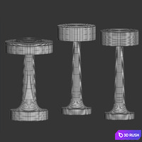 Halo Table Lamp Collection 3D Model Vray, Corona