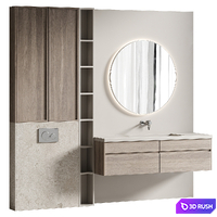 Bathroom furniture 2 3D Model Vray, Corona