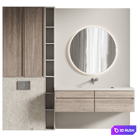 Bathroom furniture 2 3D Model Vray, Corona