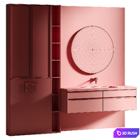 Bathroom furniture 2 3D Model Vray, Corona