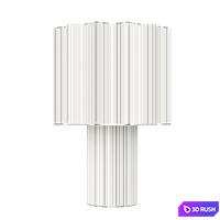 Valli - Viola Calacatta marble and linen rechargeable table lamp 3D Model Corona