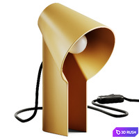 Woud Study Table Lamp 3D Model Corona