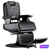 Sherman Barber Chair 3D Model Vray, Corona