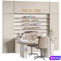 Manicure area in the beauty salon 06 3D Model Vray, Corona