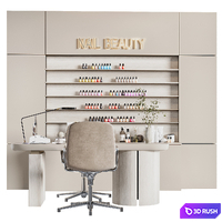 Manicure area in the beauty salon 06 3D Model Vray, Corona