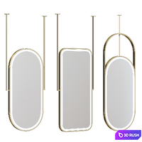 Mirror on the bar 3D Model Vray, Corona