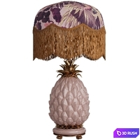 LIMERENCE Velvet Tilia Lampshade Rose Quartz &amp; ANANAS Lampstand 3D Model Vray, Corona