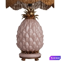 LIMERENCE Velvet Tilia Lampshade Rose Quartz &amp; ANANAS Lampstand 3D Model Vray, Corona