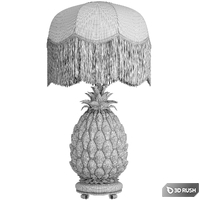 LIMERENCE Velvet Tilia Lampshade Rose Quartz &amp; ANANAS Lampstand 3D Model Vray, Corona