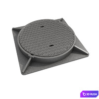 Hatch made of cast iron with (Of125) -8 -60 3D Model Vray