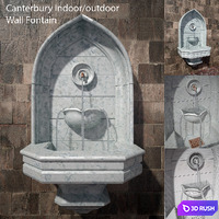 Canterbury Wall Fontain 3D Model Vray