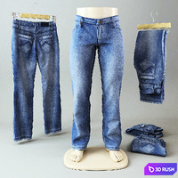 Jeans 3D Model Vray