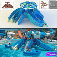 Children waterslide: Octopus Slide. 3D Model
