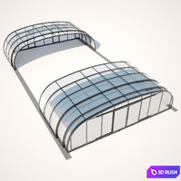 Sliding pavilon pool Voeroka PRESTIGE 3D Model Vray