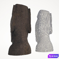 Moai 3D Model Vray