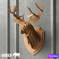 Safari cardboard deer 3D Model Vray