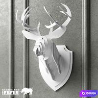 Safari cardboard deer 3D Model Vray