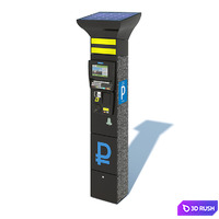 Parkomat 3D Model Vray