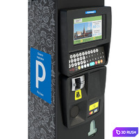 Parkomat 3D Model Vray