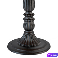 French Soda Fountain old wood dining table 3D Model Vray