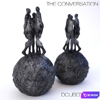 Sculpture DCUBEDESIGN "The Conversation" 3D Model Vray